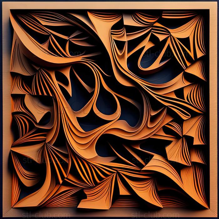 3D model st abstract painting (STL)